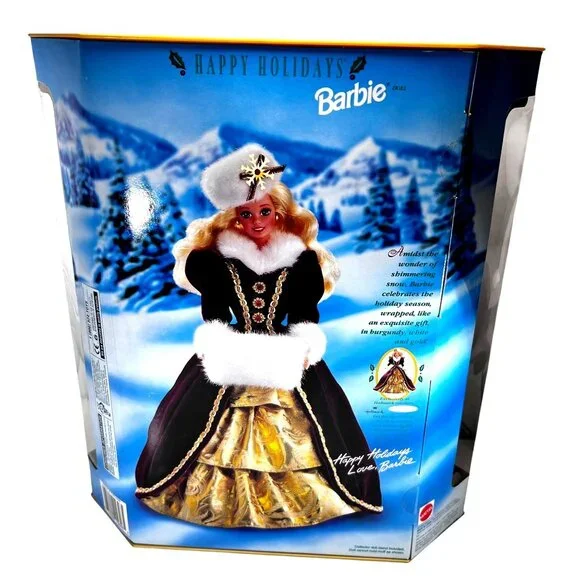 HALLMARK Keepsake HOLIDAY BARBIE 1996 Set of 2 Doll Ornament NIB Original Box - Picture 5 of 12